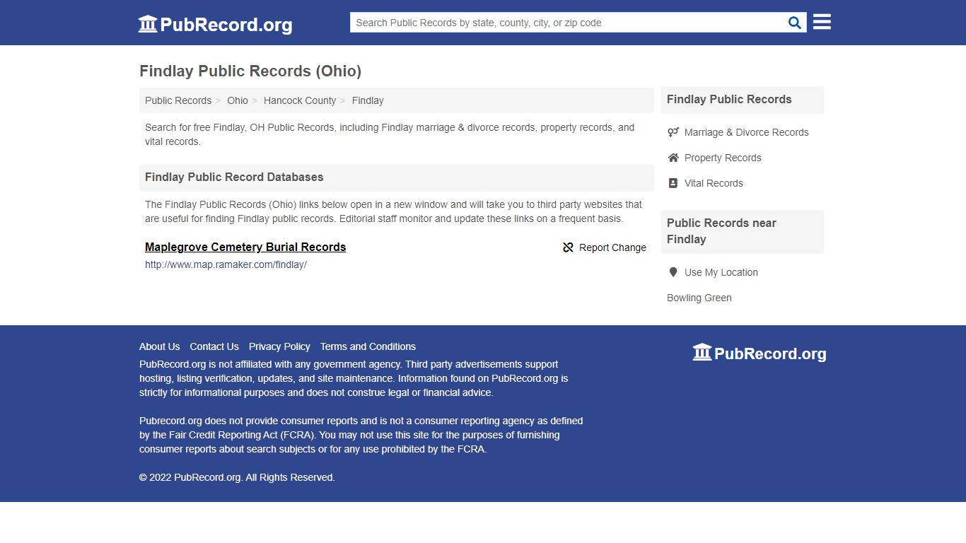 Free Findlay Public Records (Ohio Public Records) - PubRecord.org