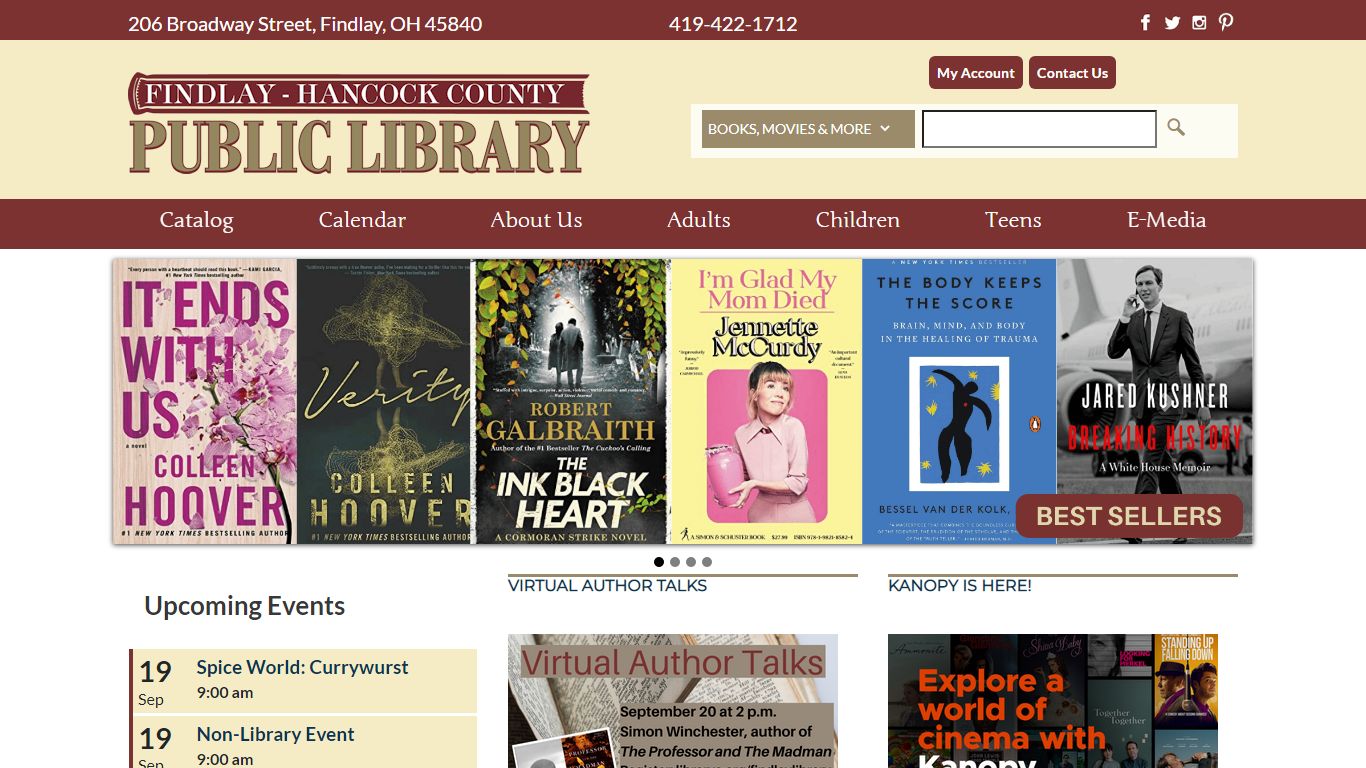 Home Page | Findlay-Hancock County Public Library